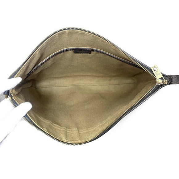 LOUIS VUITTON Shoulder Bag Sack Pla Brown Cafe Utah Leather - Picture 9 of 10